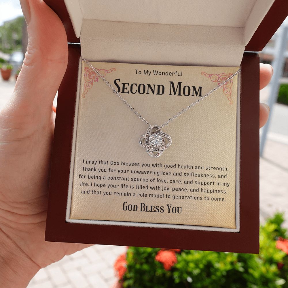 Second Mom Necklace | From Step Daughter to Chosen Mom & Adopted Mom, Jewelry Present Meaningful to Stepmother Necklace and Unbiological Mom