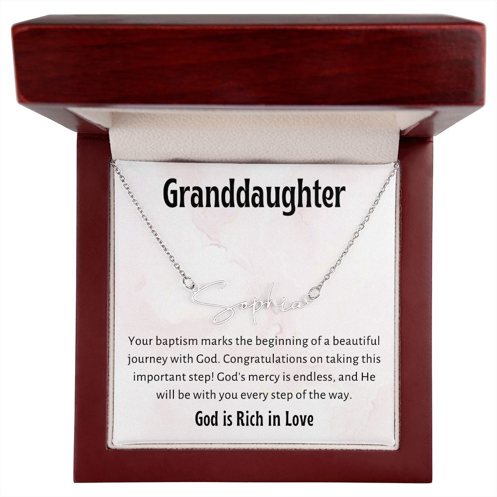 Baptism Gift Girl Present From Grandparents | Granddaughter Christening Gift | Name Personalized Gift Present for Granddaughter