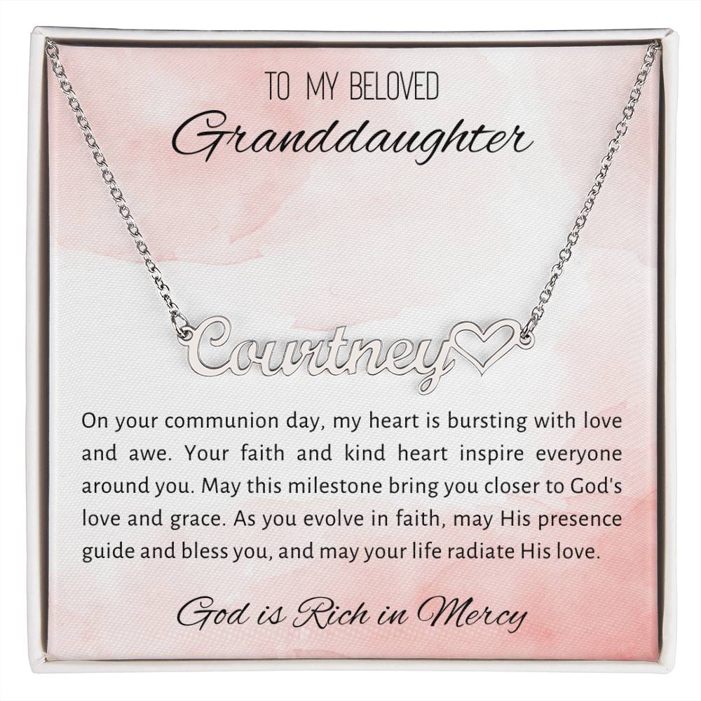 8 Heart Name Necklace