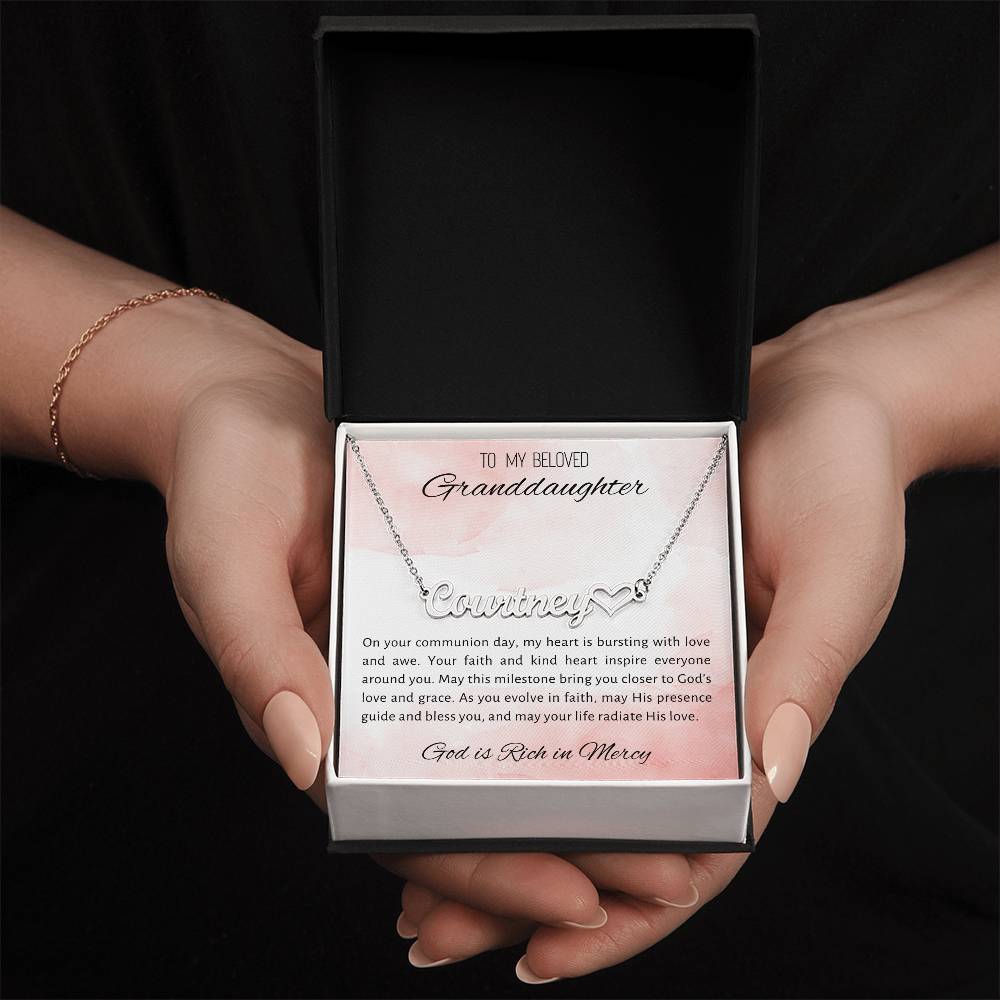 8 Heart Name Necklace