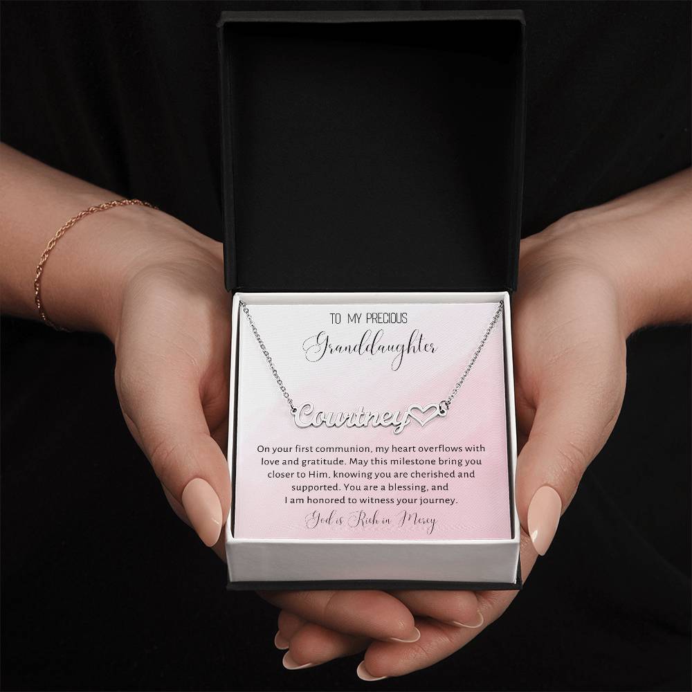 5 Heart Name Necklace