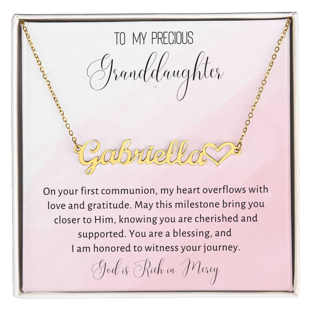 5 Heart Name Necklace