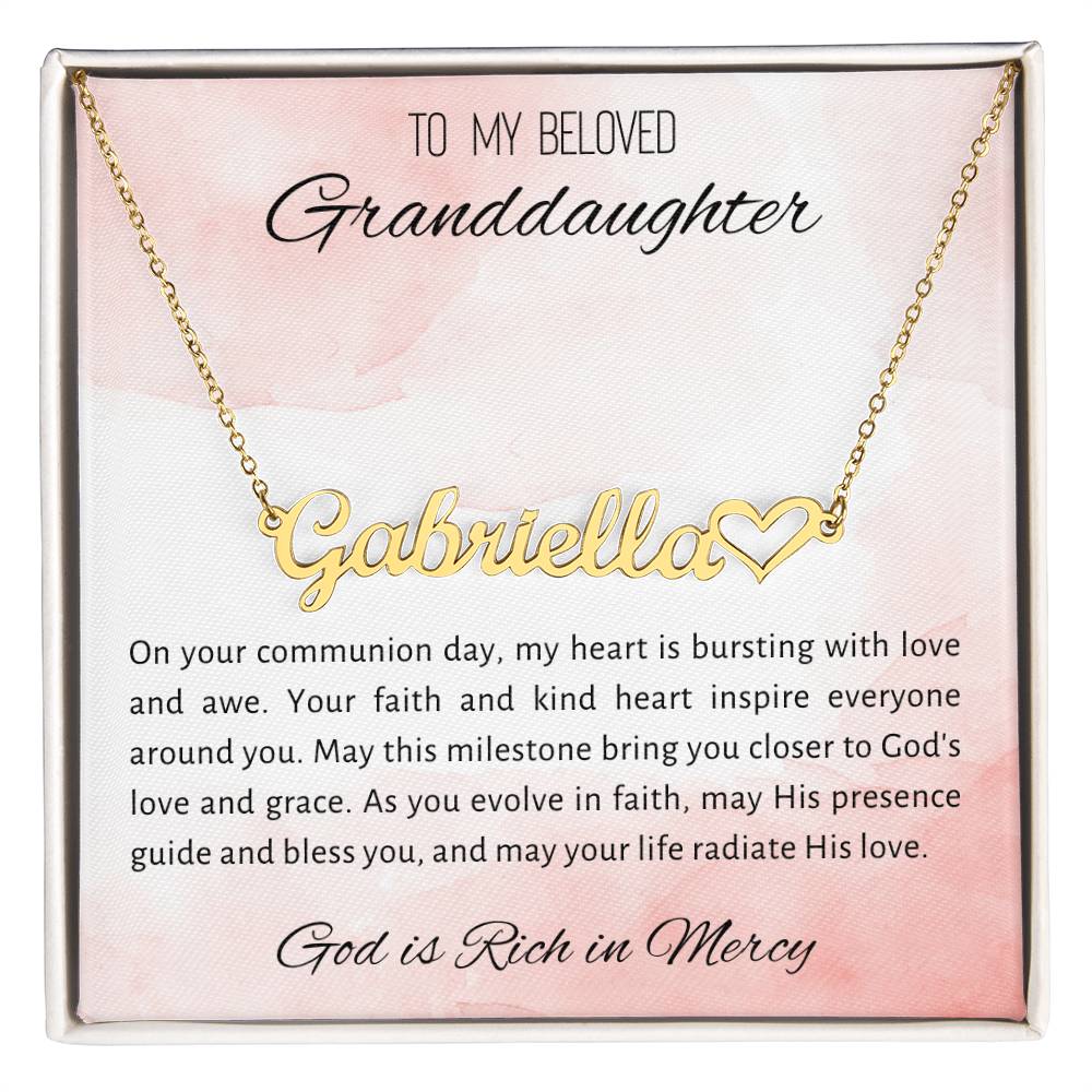 8 Heart Name Necklace