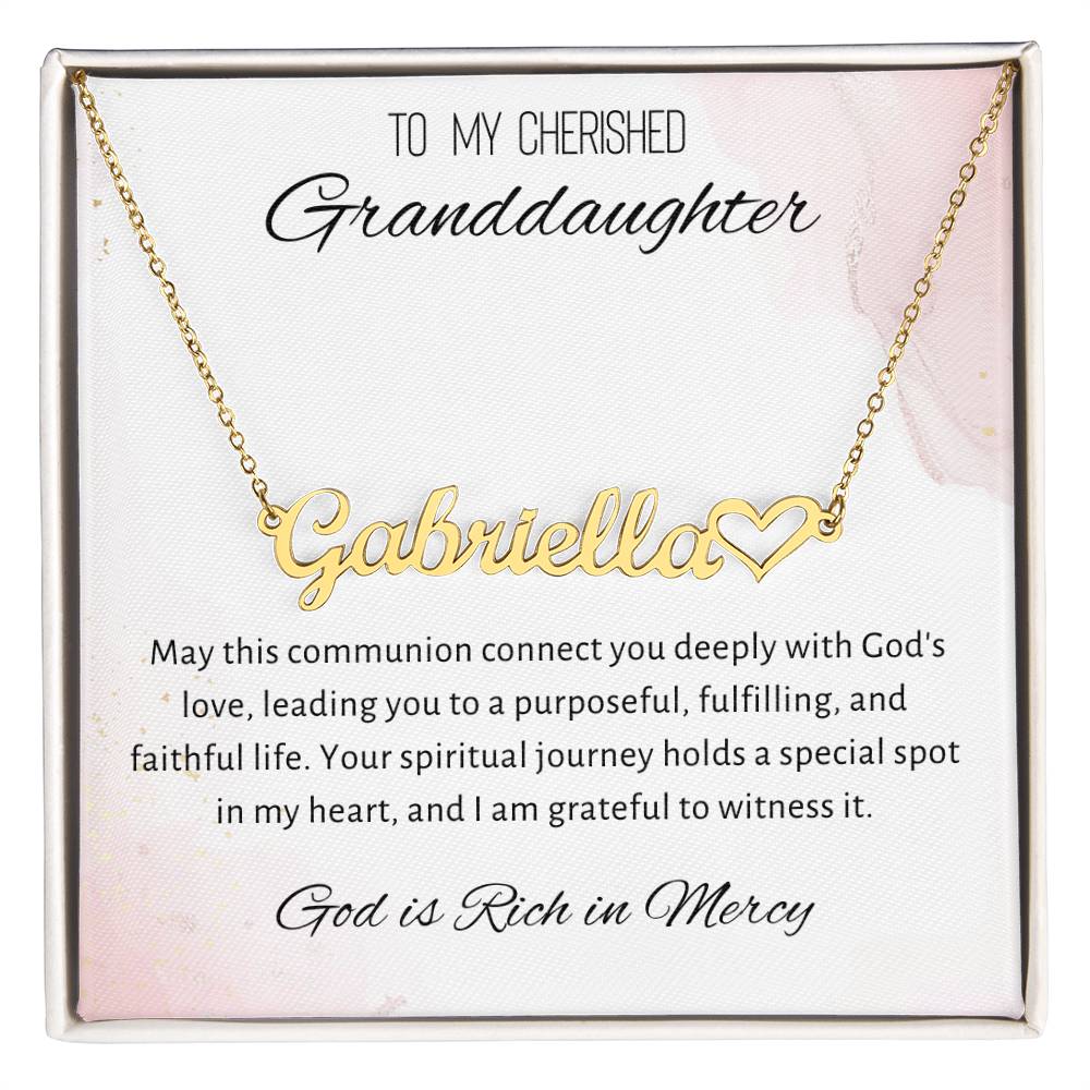 7 Heart Name Necklace
