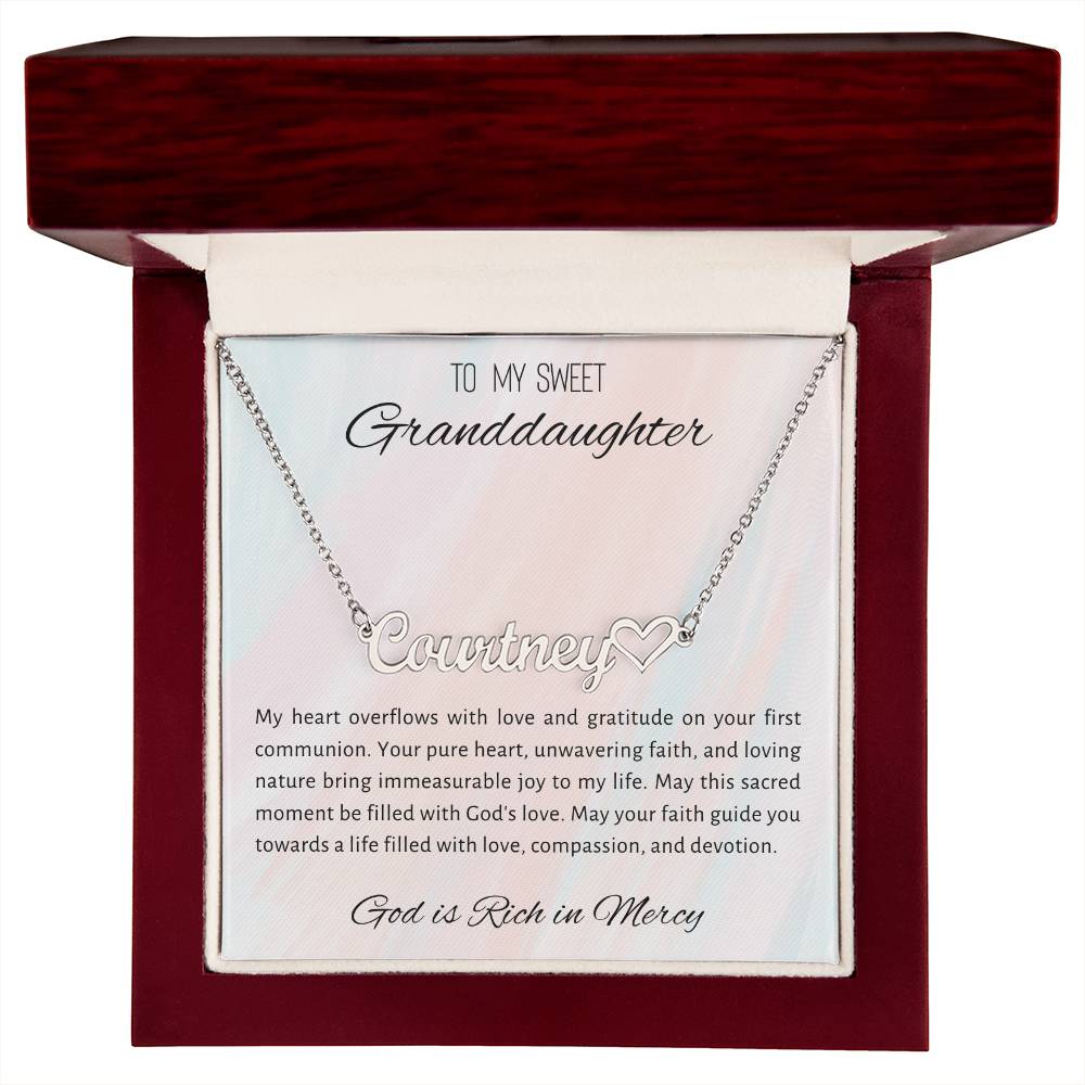 9 Heart Name Necklace