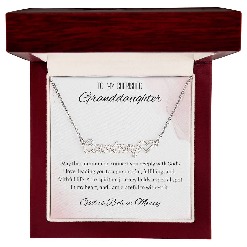 7 Heart Name Necklace