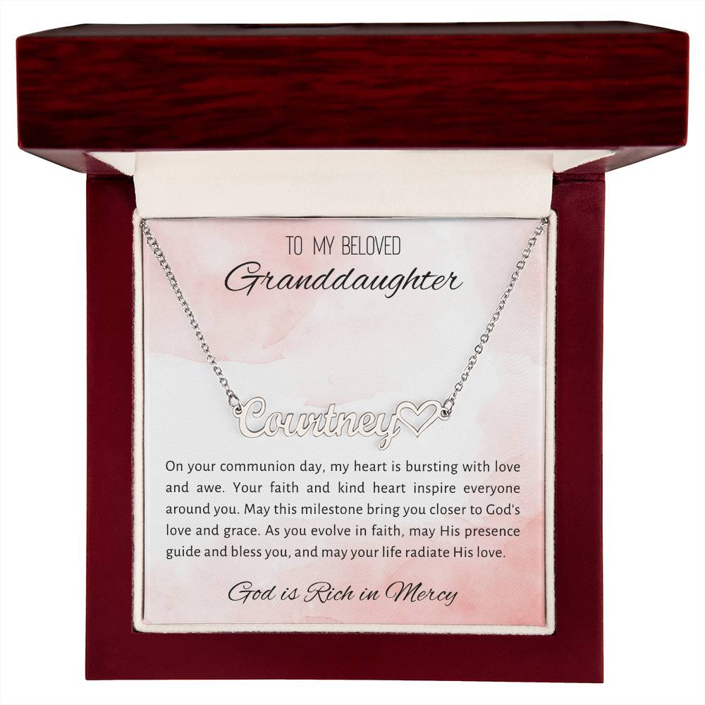 8 Heart Name Necklace