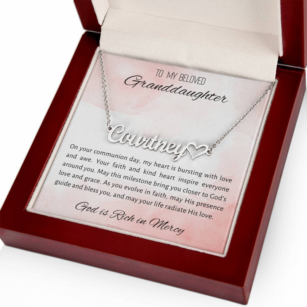 8 Heart Name Necklace