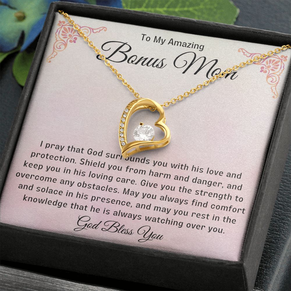 Bonus Mom Gift | Stepmom Necklace from Stepdaughter, Thank You Gifts to Get My Second Mom, Unbiological Mother, Chosen Mom & Stepped Up Mom