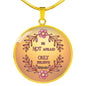 BE NOT AFRAID JUST BELIEVE (Round Pendant Necklace)