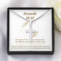 Proverbs 18_10 - 複製 Engraving Cross Necklace