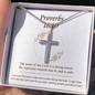 Proverbs 18_10 - 複製 Engraving Cross Necklace