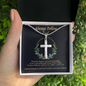 Always Follow God Engraving Cross Necklace
