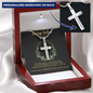 Always Follow God Engraving Cross Necklace