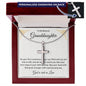 Granddaughter First Communion Gift | Christening, Baptism, Confirmation, Stainless Steel Cross Necklace in Gift Box from Grandmother
