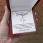 Granddaughter First Communion Gift | Christening, Baptism, Confirmation, Stainless Steel Cross Necklace in Gift Box from Grandmother