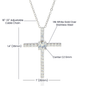 Granddaughter First Communion Gift | Christening, Baptism, Confirmation, Cubic Zrconia Cross Necklace in Gift Box from Grandmother