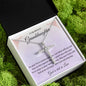 Granddaughter First Communion Gift | Christening, Baptism, Confirmation, Cubic Zrconia Cross Necklace in Gift Box from Grandmother
