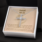 Isaiah 40_31 (Brown) CZ Cross Necklace (Template)