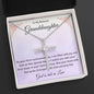 Granddaughter First Communion Gift | Christening, Baptism, Confirmation, Cubic Zrconia Cross Necklace in Gift Box from Grandmother