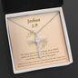 Joshua 1_9 (Brown) CZ Cross Necklace (Template)
