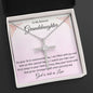 Granddaughter First Communion Gift | Christening, Baptism, Confirmation, Cubic Zrconia Cross Necklace in Gift Box from Grandmother