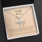 Isaiah 40_31 (Brown) CZ Cross Necklace (Template)