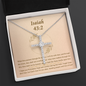 Isaiah 43_2 (Brown) CZ Cross Necklace (Template)