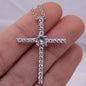 Granddaughter First Communion Gift | Christening, Baptism, Confirmation, Cubic Zrconia Cross Necklace in Gift Box from Grandmother