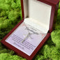 Granddaughter First Communion Gift | Christening, Baptism, Confirmation, Cubic Zrconia Cross Necklace in Gift Box from Grandmother