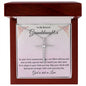 Granddaughter First Communion Gift | Christening, Baptism, Confirmation, Cubic Zrconia Cross Necklace in Gift Box from Grandmother
