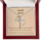 Isaiah 40_31 (Brown) CZ Cross Necklace (Template)