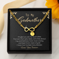 Personalized Godmother Gift, Godmother Infinity Bracelet, Fairy Godmother Gift, Initial Charm bracelet, Gift for Godmother, Godparent Gift