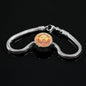 BE NOT AFRAID JUST BELIEVE (Round Charm Silver Snake Bracelet)