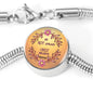 BE NOT AFRAID JUST BELIEVE (Round Charm Silver Snake Bracelet)
