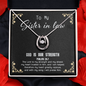 God Is My Strength - Sister in law Lucky Necklace