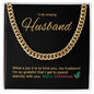 Husband - Right Leave Cuban Link Chain - Template