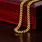 Husband - Right Leave Cuban Link Chain - Template