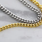 Husband - Right Leave Cuban Link Chain - Template