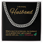 Husband - Right Leave Cuban Link Chain - Template
