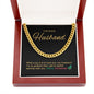 Husband - Right Leave Cuban Link Chain - Template
