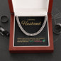 Husband - Right Leave Cuban Link Chain - Template