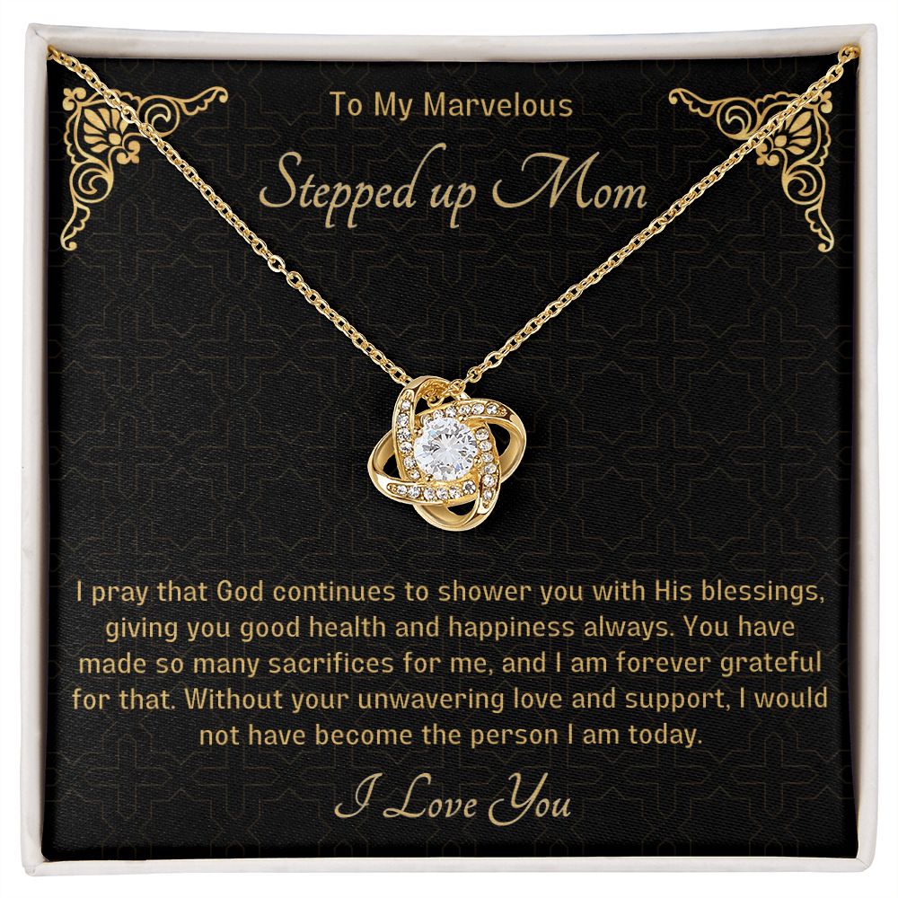 Stepped Up Mom Knot Necklace 12