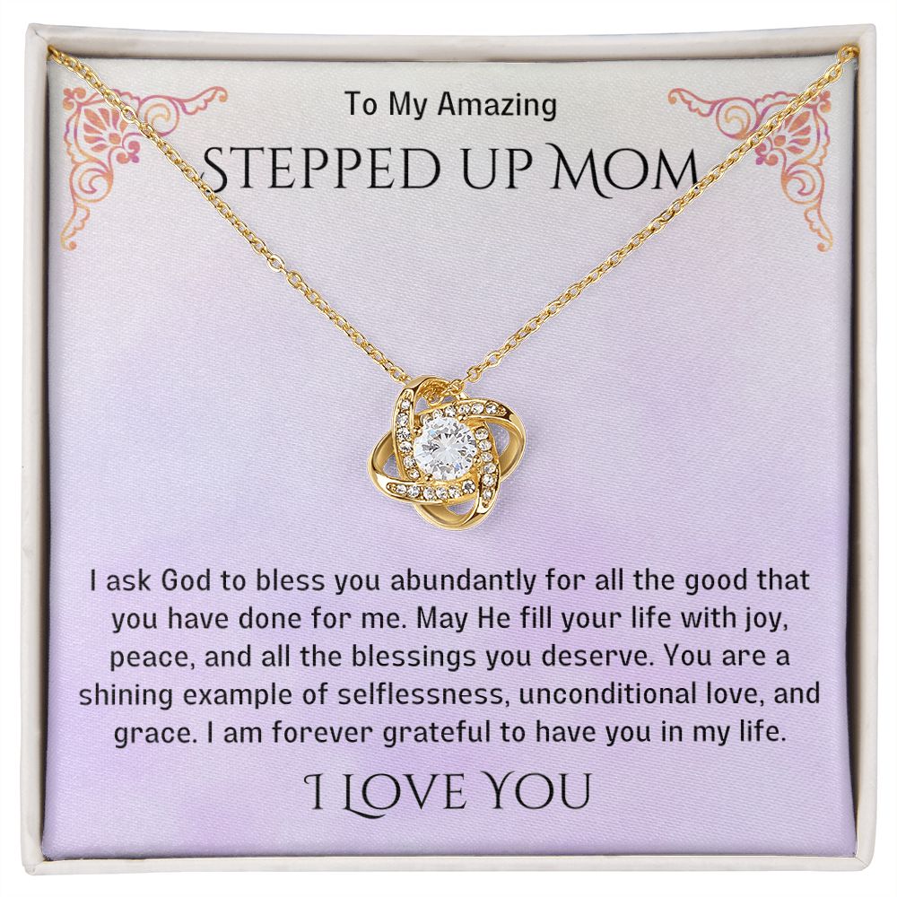 Stepped Up Mom Knot Necklace 19
