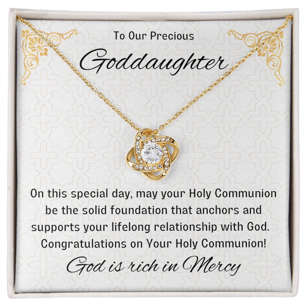 Goddaughter 1st Communion Gifts, Christening, Catholic Gift, Confirmation, Girl Necklace & Best Wishes in Gift Box from Godmother