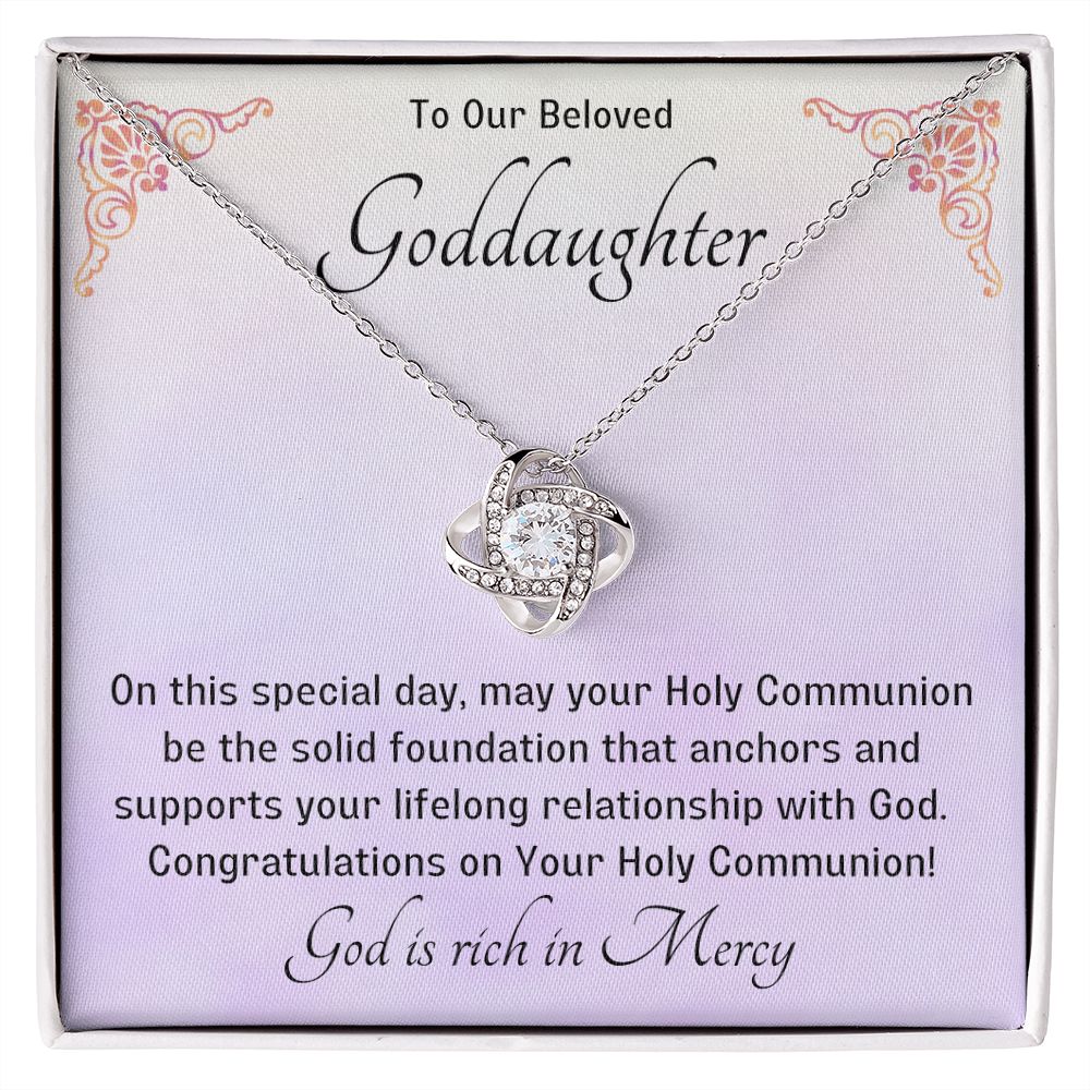 Goddaughter 1st Communion Gifts , Christening, Baptism, Confirmation, Necklace & Meaningful Message in Gift Box from Godmother