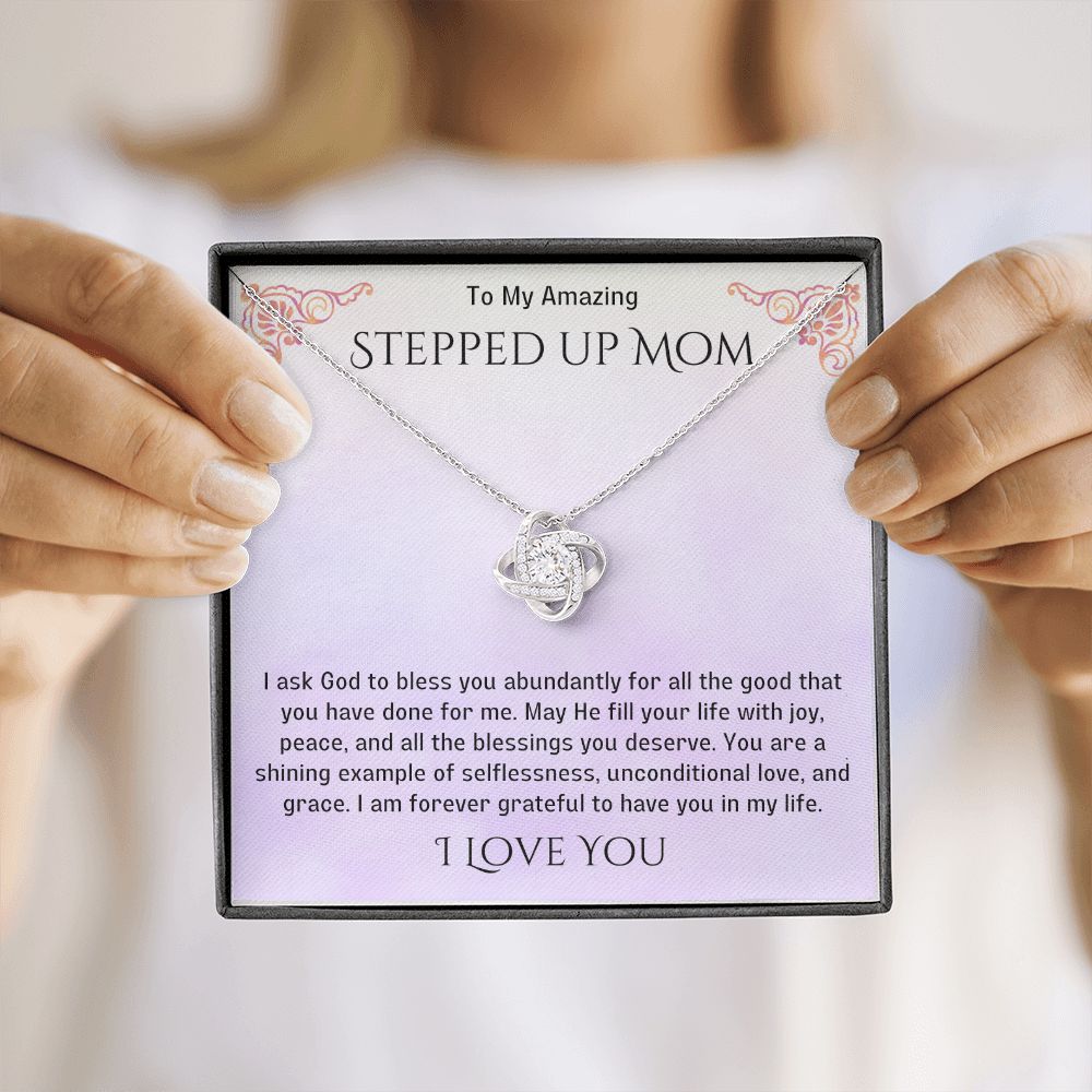 Stepped Up Mom Knot Necklace 19