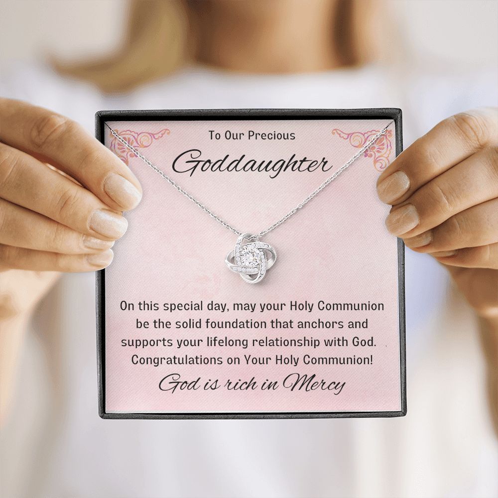 Goddaughter 1st Communion Gifts, Christening, Catholic Gift, Confirmation, Girl Necklace & Best Wishes in Gift Box from Godmother
