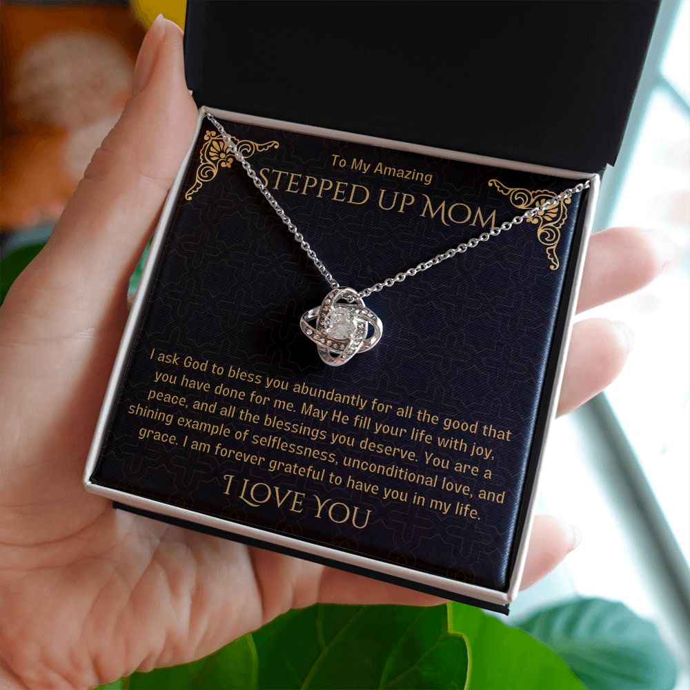 Stepped Up Mom Knot Necklace 21