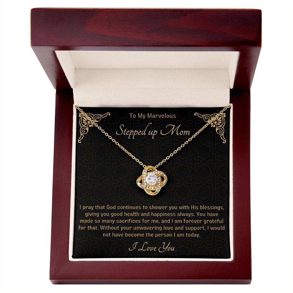 Stepped Up Mom Knot Necklace 12